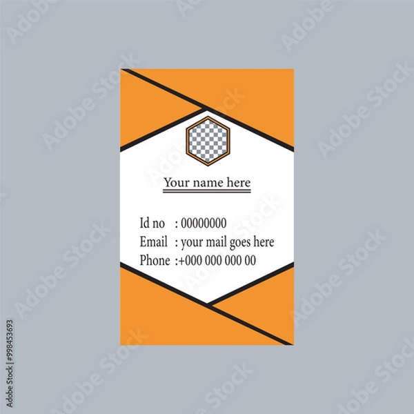 Fototapeta I d card design vector eps file
