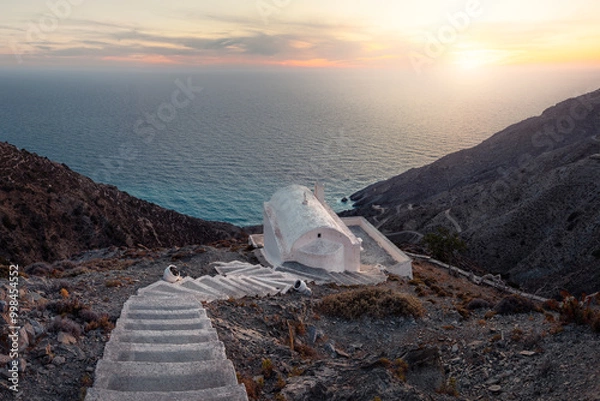 Obraz Church Christos Sunset