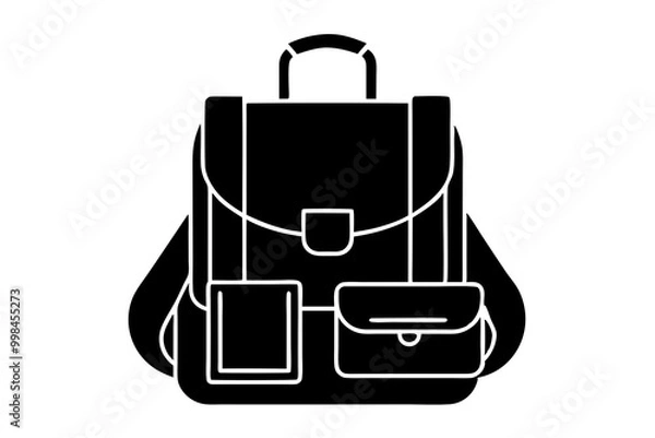 Obraz black bag isolated on white