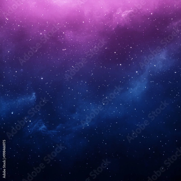 Fototapeta A deep space gradient background fading from dark blue to rich purple with subtle starlike speckles evoking the vastness of outer space and a sense of mystery