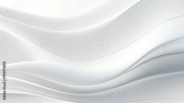 Fototapeta White abstract background with waves
