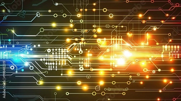 Fototapeta abstract structure circuit computer technology business background