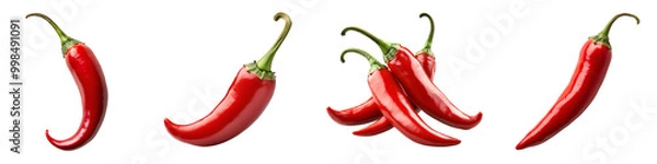 Fototapeta Set of red chili