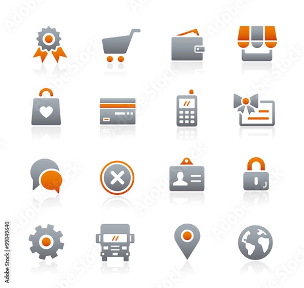 Fototapeta Online Store Icons -- Graphite Series