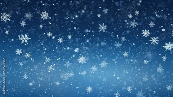 Fototapeta Winter background with snowflakes. Christmas and New Year concept