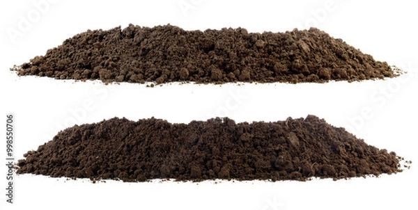 Obraz Soil Banner side view isolated on white background