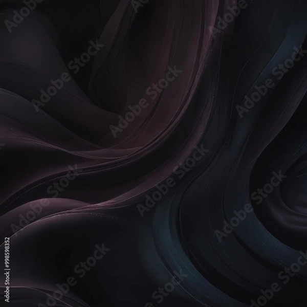 Fototapeta a dark, abstract background with a gradient of purple and black colors, creating a sense of depth and movement