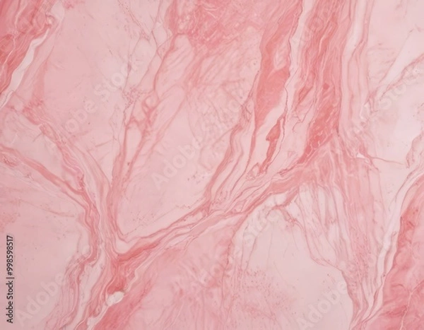 Fototapeta a close-up view pink marble surface with a swirling pattern of lines and curves, creating a sense of movement and texture