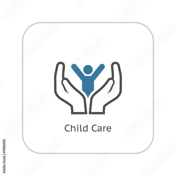 Fototapeta Child Care Icon. Flat Design.