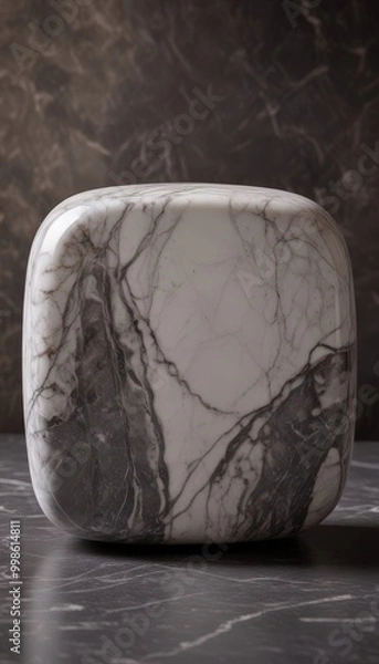 Fototapeta Marble sculpture with a marble-like texture and a dark background