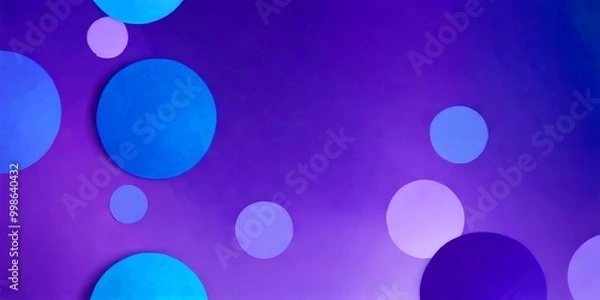 Obraz a vibrant abstract composition of overlapping circles in various shades of blue and purple, creating a dynamic and visually striking pattern
