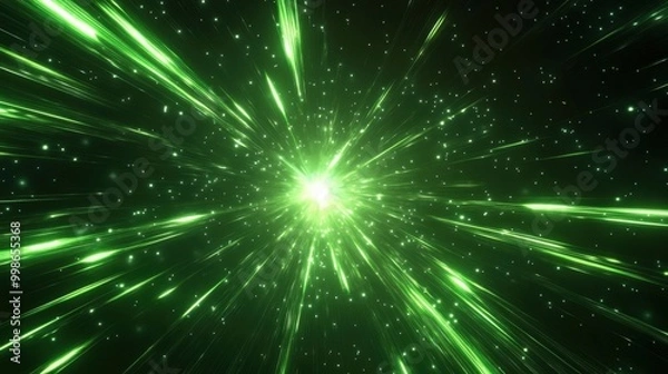 Fototapeta Speed Rays Abstract Background with Burst of Light Energy, The Movement of Luminous Rays in Space, Template for Background, Banner, Card
