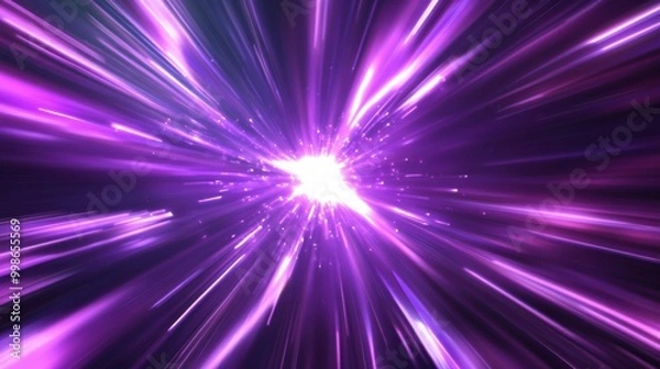 Fototapeta Speed Rays Abstract Background with Burst of Light Energy, The Movement of Luminous Rays in Space, Template for Background, Banner, Card
