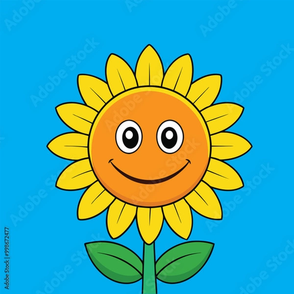 Obraz sunflower cartoon character