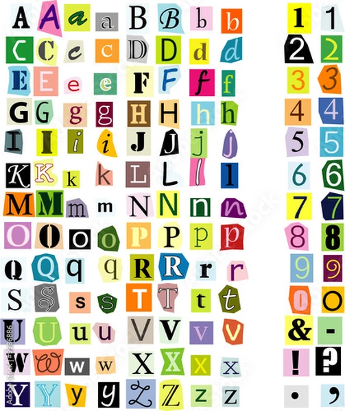 Obraz cutouts from magazine