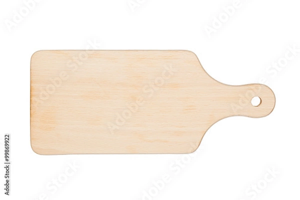 Obraz Small cutting board isolated on white background