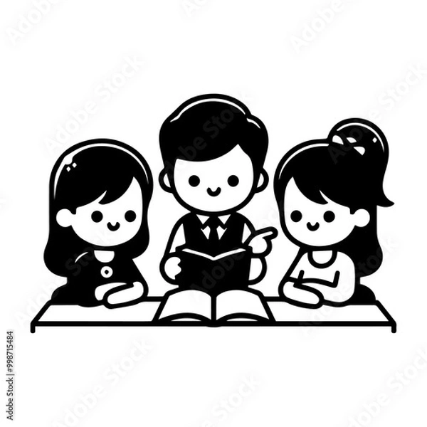 Obraz Study Group Collaboration Illustration