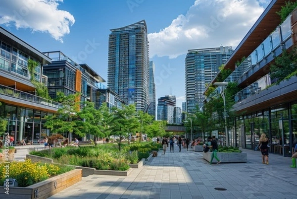Fototapeta mixed use business district