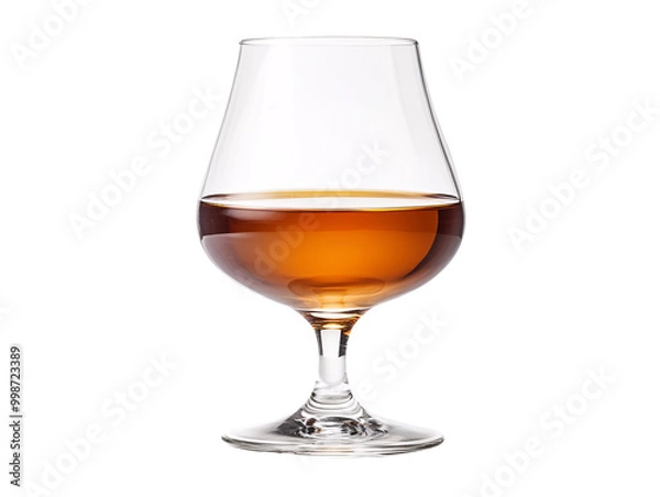 Obraz a glass of brown liquid