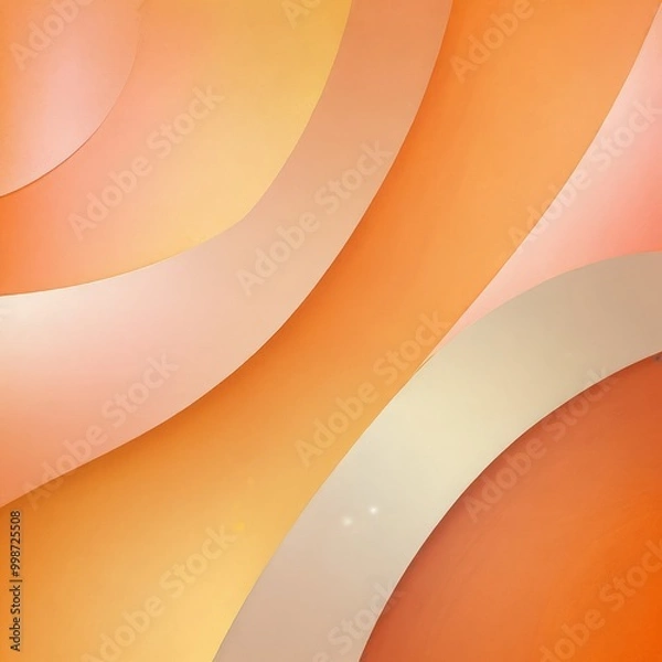 Fototapeta a vibrant abstract composition of overlapping curved lines in warm hues of orange and yellow, creating a dynamic and visually striking pattern