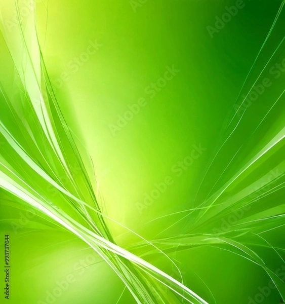Fototapeta a vibrant abstract background with a gradient of green and white, creating a sense of movement and energy
