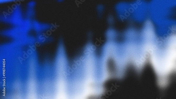 Fototapeta Grainy psychedelic gradient background with abstract blue, black, and white noisy texture, perfect for a poster header or banner design