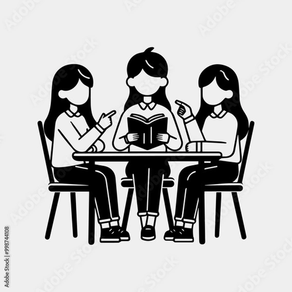 Obraz Effective Study Group Dynamics Illustration