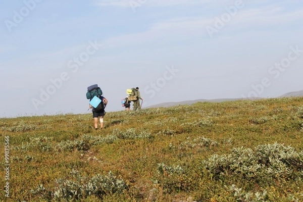 Obraz Туристы на Караташском перевале Кузнецкого Алатау