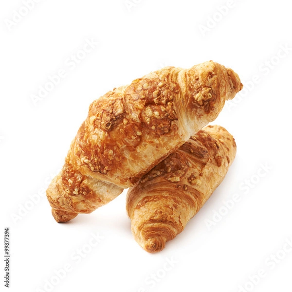 Fototapeta Cheese croissant pastry isolated