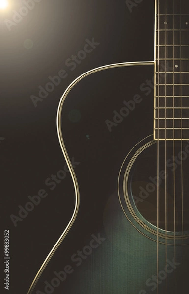 Obraz Guitar with light flare