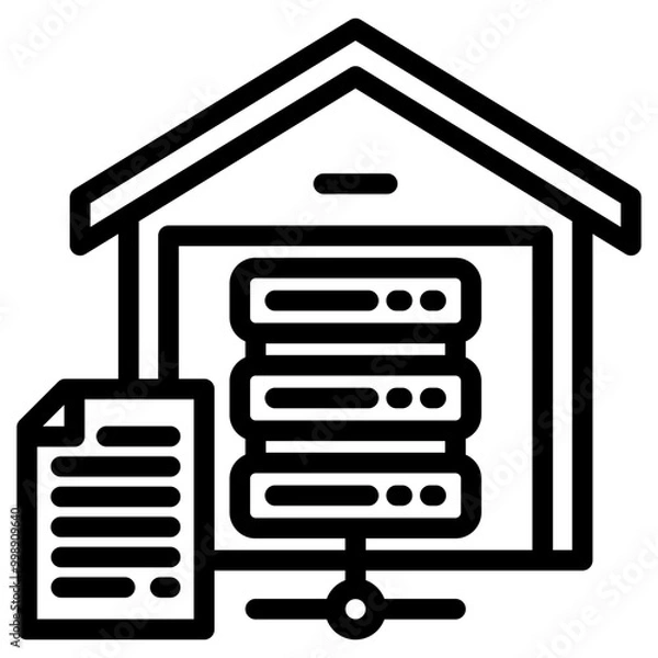 Fototapeta Data Warehouse Icon