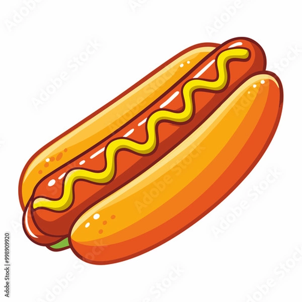 Obraz hot dog with mustard