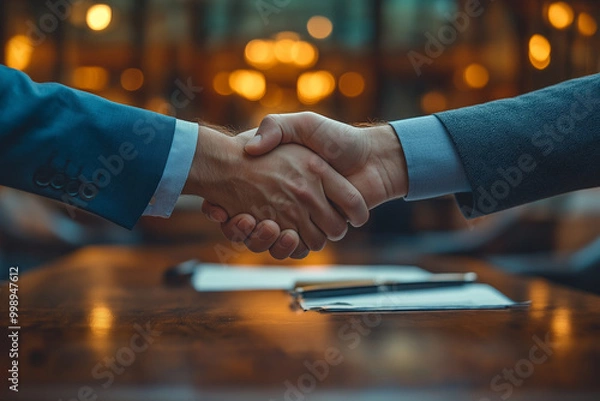 Fototapeta La poignée de main