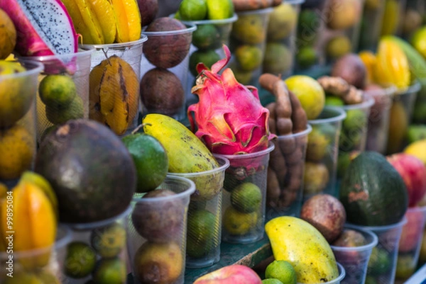 Obraz Local street fruit shop in Luang Prabang, Laos