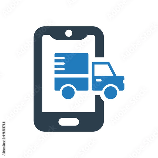 Obraz Online tracking cargo icon