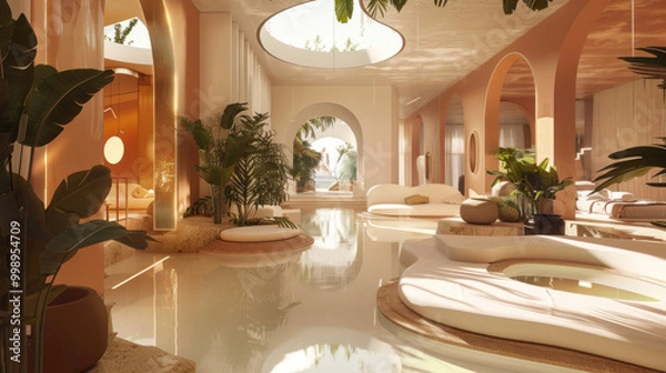 Obraz A visual of an interactive ad campaign that allows users to explore a product through virtual tours and clickable elements.