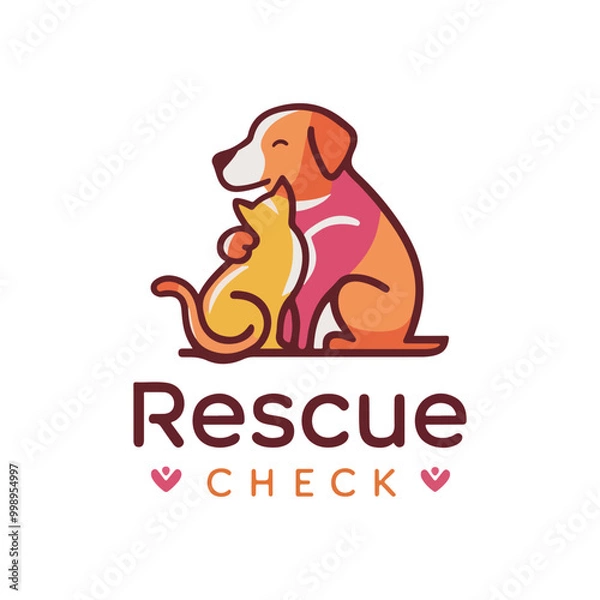 Obraz Animals Rescue Logo design
