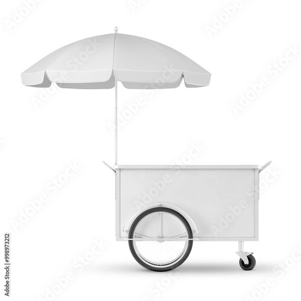 Obraz An image of a Food Cart isolated on a white background