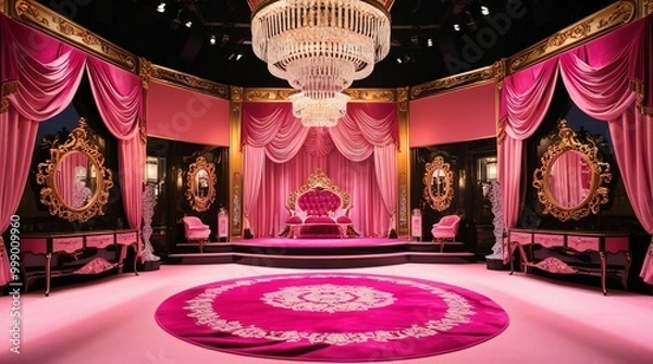 Obraz ピンクのゴージャスでかわいいステージ