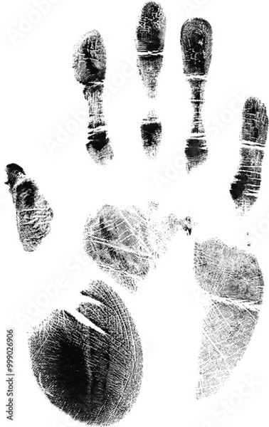 Fototapeta huellas de manos manchadas