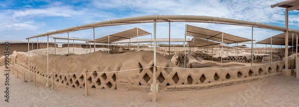 Fototapeta Chan Chan ruins in modern day Peru is the oldest known Pre-Colombian city in all of South America