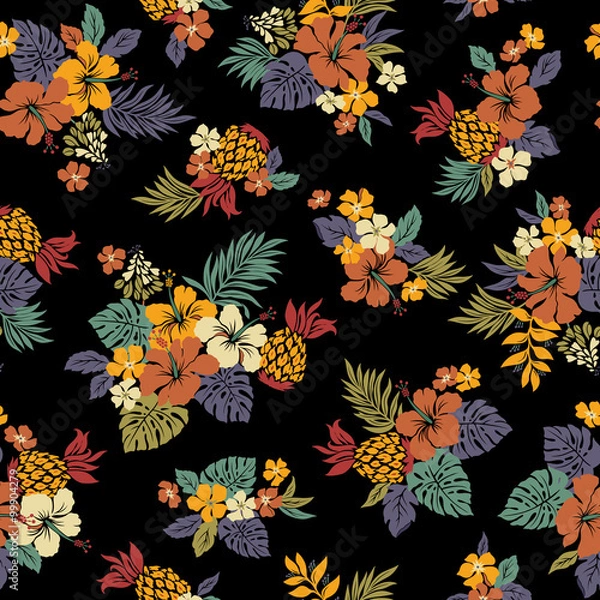 Fototapeta ハイビスカス パターン