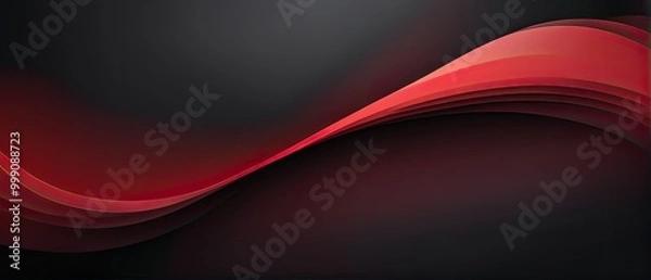 Fototapeta Abstract Red Wave Background