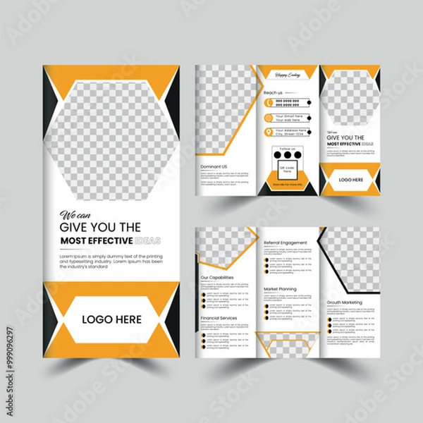 Obraz Corporate Trifold brochure design template