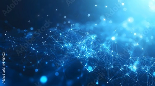 Fototapeta abstract blue technology communication concept vector background. 