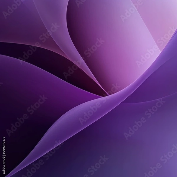 Fototapeta Abstract Purple Gradient Background with Smooth Curved Lines - Modern Design Concept.