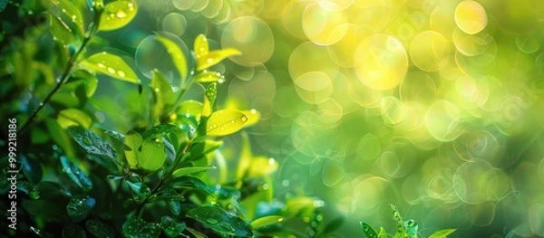 Obraz Green Blurred Background The Bokeh Effect