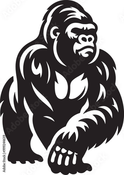 Obraz gorilla icon vector style