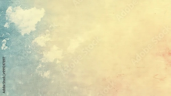 Fototapeta Vintage Watercolor Texture in Soft Yellow Light