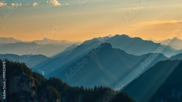 Fototapeta mountain range peak mountain view mountains mountains
